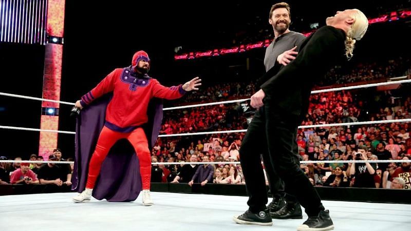 Damien Sandow uses the power of magnetism on Dolph Ziggler while special guest Hugh